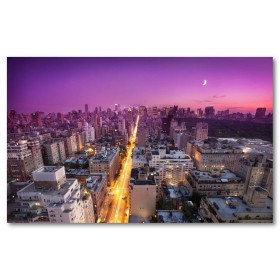 Αφίσα (Νέα Υόρκη, μωβ, ουρανός, Νέα Υόρκη, αξιοθέατα, θέα, πόλη, αρχιτεκτονική, κτίρια, Νέα Υόρκη)